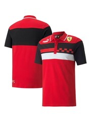 Fanatics Red Scuderia Ferrari Race SDS 100% Cotton Polo Shirt - Image 1 of 3