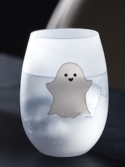 Set of 4 White Frosted Ghost Tumbler Glasses Set - Image 3 of 4