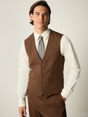 Brown Flannel Suit Waistcoat - Image 1 of 9