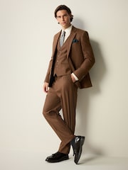Brown Flannel Suit Waistcoat - Image 2 of 9