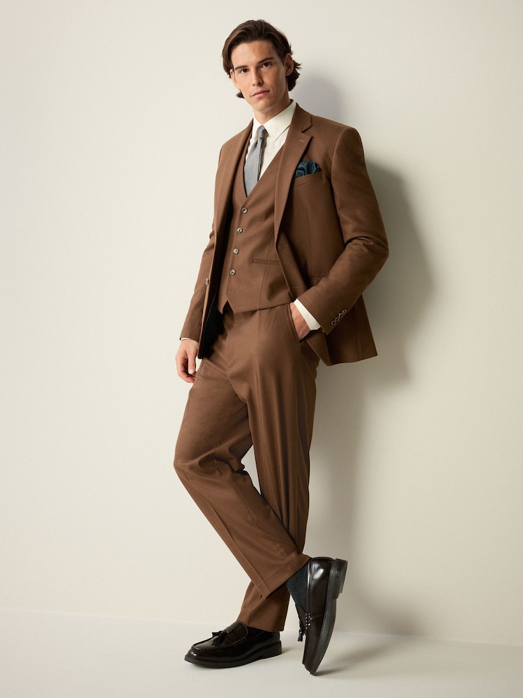 Brown Flannel Suit Waistcoat - Image 2 of 9