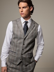 Neutral Trimmed Check Suit Waistcoat - Image 1 of 1