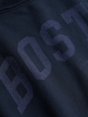 SUPERDRY Blue Athletic Essentials Bardot Crew Sweatshirt - Image 7 of 7