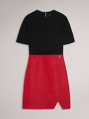 Ted Baker Red Bailea Mini 2-in-1 Dress - Image 5 of 7