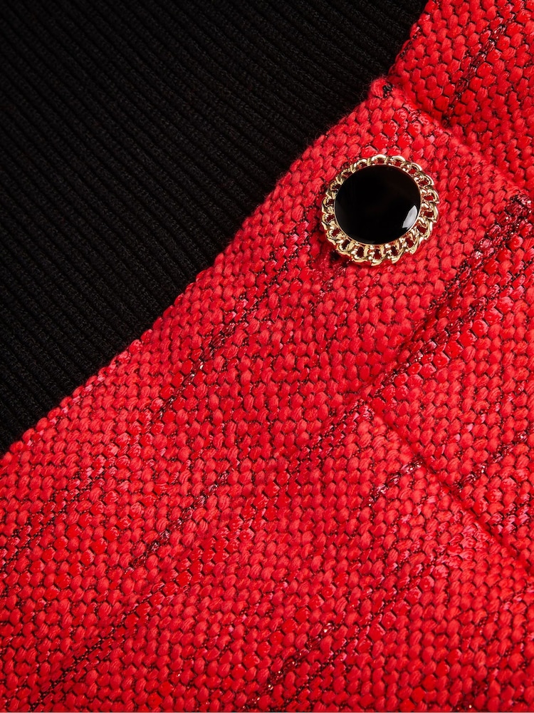 Ted Baker Red Bailea Mini 2-in-1 Dress - Image 6 of 7