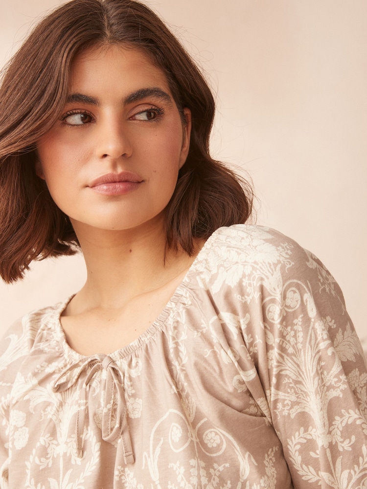 Neutre/Blush Josette Imprimé - Pyjama Laura Ashley 100% coton - Image 4 of 8