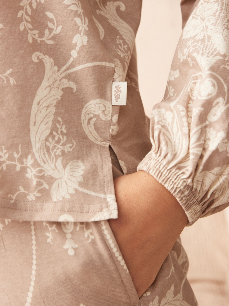 Neutre/Blush Josette Imprimé - Pyjama Laura Ashley 100% coton - Image 5 of 8