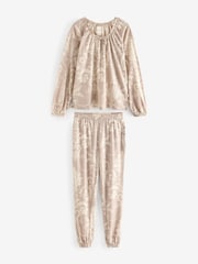 Laura Ashley Neutral/Blush Josette Print 100% Cotton Pyjamas - Image 6 of 8