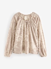 Laura Ashley Neutral/Blush Josette Print 100% Cotton Pyjamas - Image 7 of 8