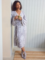 Laura Ashley Grey Josette Dressing Gown - Image 1 of 7