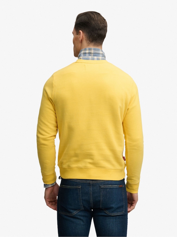 SUPERDRY Yellow Coastal Relaxed Sweatshirt - Image 2 of 7 SUPERDRY Yellow Coastal Relaxed Sweatshirt - Image 2 of 7
