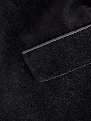 Negro - Corte estándar - Signature Pontoglio Italian Fabric Velvet Blazer - Imagen 11 de 11