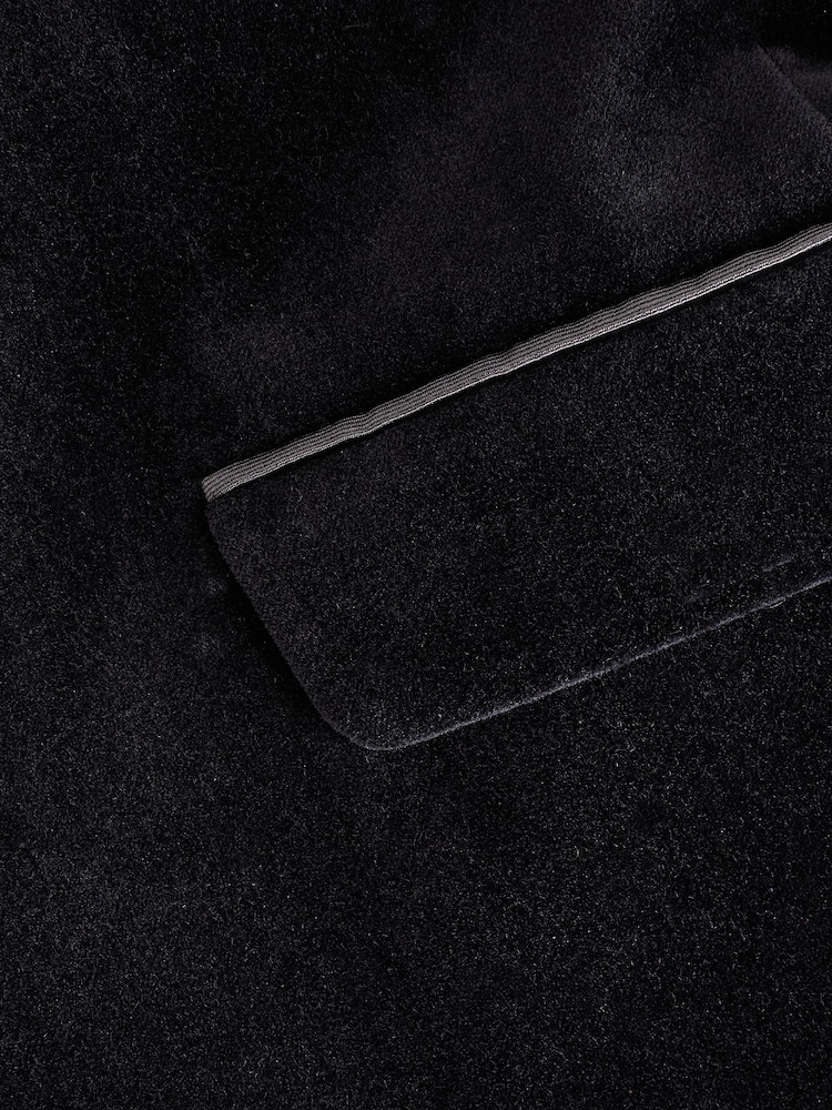 Negro - Corte estándar - Signature Pontoglio Italian Fabric Velvet Blazer - Imagen 11 de 11
