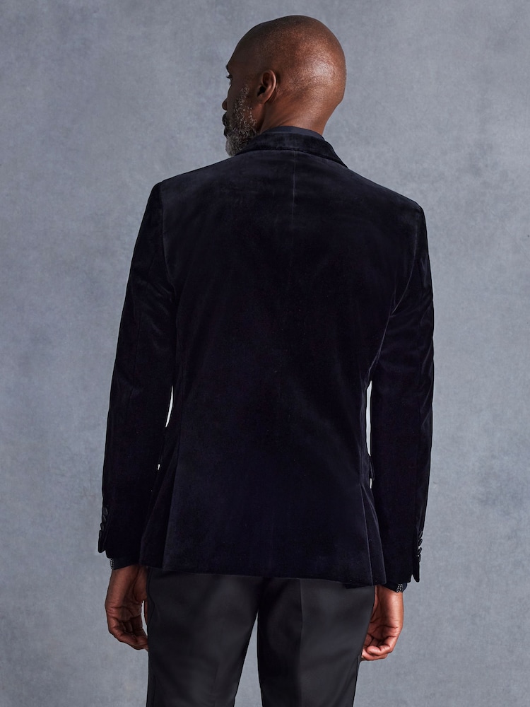 Zwart - Normale Pasvorm - Signature Pontoglio Italiaans fluwelen blazer - Image 3 of 11