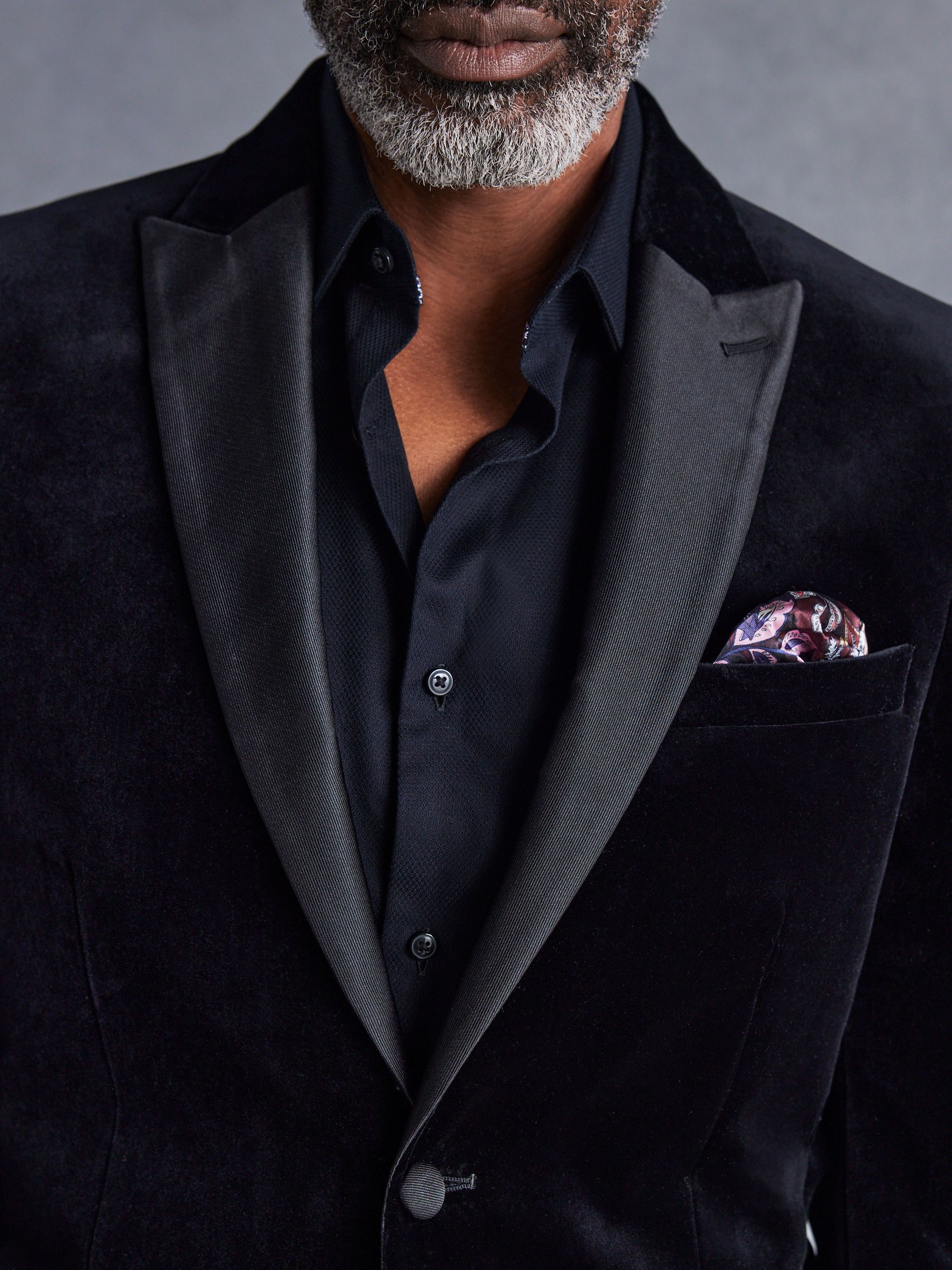 Buy Black Regular Fit Signature Pontoglio Italian Velvet