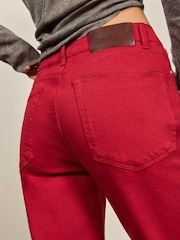 BHOEM Red Ankle Length Bootcut Stretch Jeans - Image 2 of 4