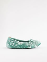 Laura Ashley Green Ballet Slippers - Image 1 of 5