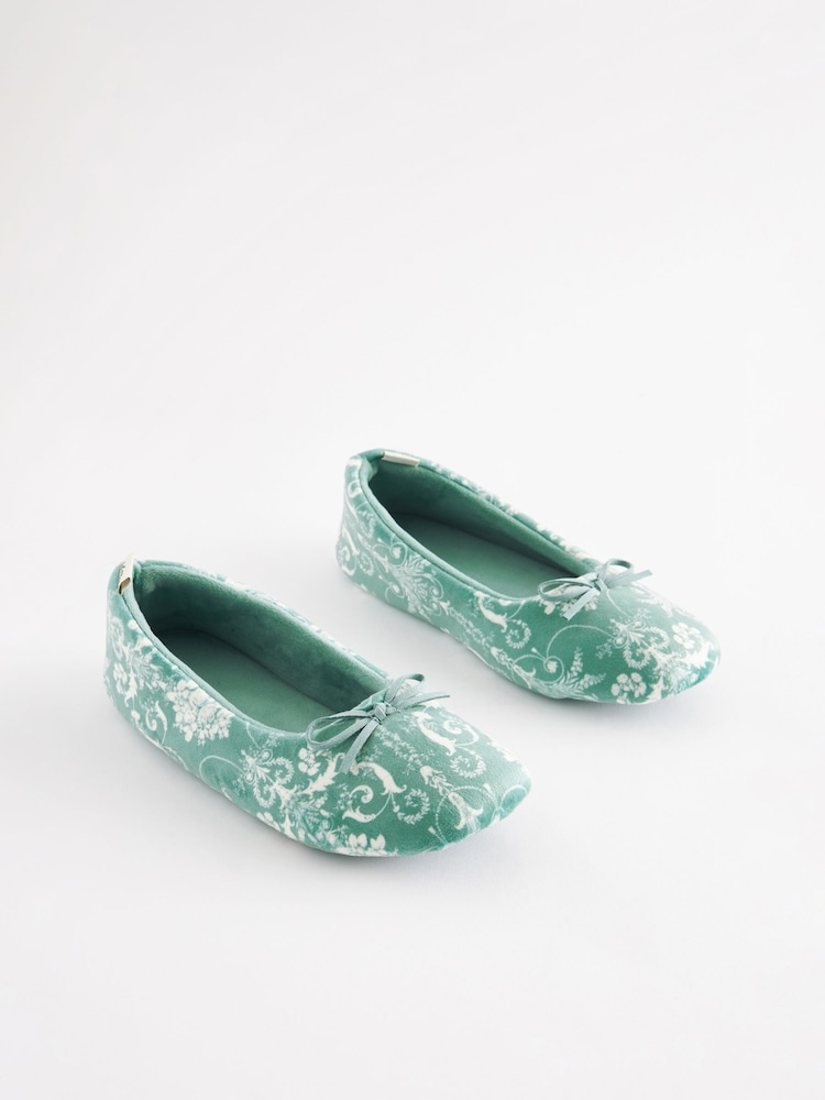 Laura Ashley Green Ballet Slippers - Image 2 of 5