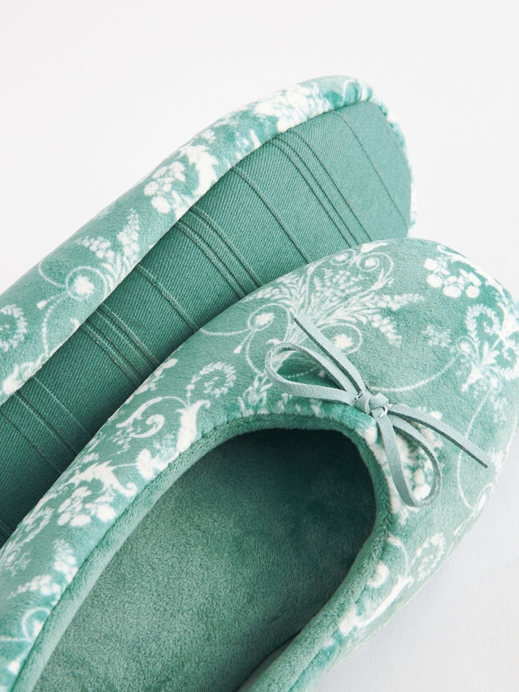 Laura Ashley Green Ballet Slippers - Image 5 of 5