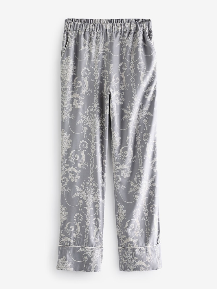 Laura Ashley Grey Josette Button Through Pyjamas Set - Image 6 of 7
