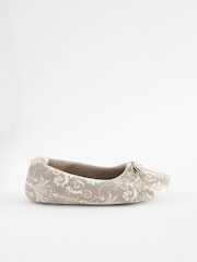 Laura Ashley Mink Brown Ballet Slippers - Image 1 of 5
