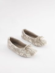 Laura Ashley Mink Brown Ballet Slippers - Image 2 of 5