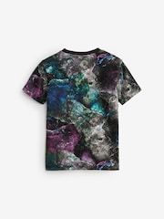 Multi Purple All-Over Print Short Sleeves 100% Cotton T-Shirt (3-16yrs) - Image 2 of 3