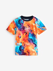 Multi Flames Short Sleeve Graphic 100% Cotton T-Shirt (3-16yrs) - Image 1 of 3