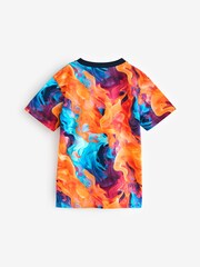 Multi Flames Short Sleeve Graphic 100% Cotton T-Shirt (3-16yrs) - Image 2 of 3