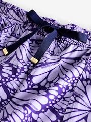 Bath & Body Works Blue Butterfly Print Cotton Cami Racer 100% Cotton Top and Pyjama Short Set - Image 10 of 11