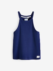 Bath & Body Works Blue Butterfly Print Cotton Cami Racer 100% Cotton Top and Pyjama Short Set - Image 8 of 11