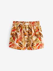 Bath & Body Works Orange/Neutral 100% Cotton Oversized Top and Boxer Shorts Pyjama Shorts Set - Image 10 of 11