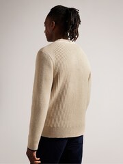 Ted Baker Cream/Tan Alman Ribbed Cardigan - Image 2 of 6