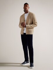 Ted Baker Cream/Tan Alman Ribbed Cardigan - Image 3 of 6