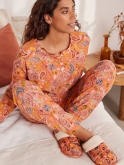 Bath & Body Works Orange Waffle Halloween Pyjamas - Image 4 of 10
