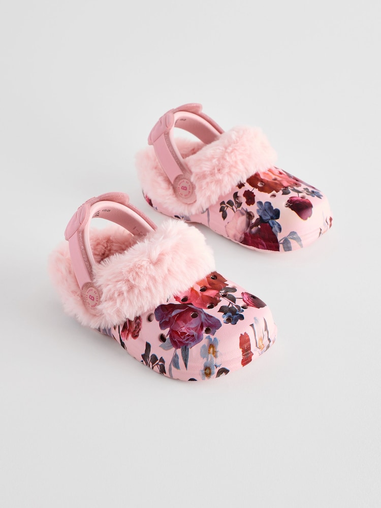 Rosa floral - Pantuflas tipo zuecos con forro de borreguito de Baker by Ted Baker - Imagen 1 de 5 Rosa floral - Pantuflas tipo zuecos con forro de borreguito de Baker by Ted Baker - Imagen 1 de 5