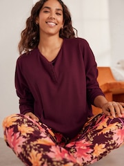 Bath & Body Works Burgundy Red Waffle Halloween Pyjamas - Image 3 of 13