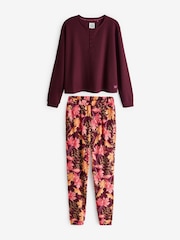 Bath & Body Works Burgundy Red Waffle Halloween Pyjamas - Image 7 of 13