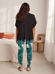 Bath & Body Works Black Mystic Oversized T-Shirt and Cotton Leggings Set - Image 4 of 10