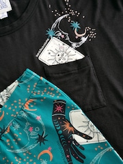 Bath & Body Works Black Mystic Oversized T-Shirt and Cotton Leggings Set - Image 9 of 10