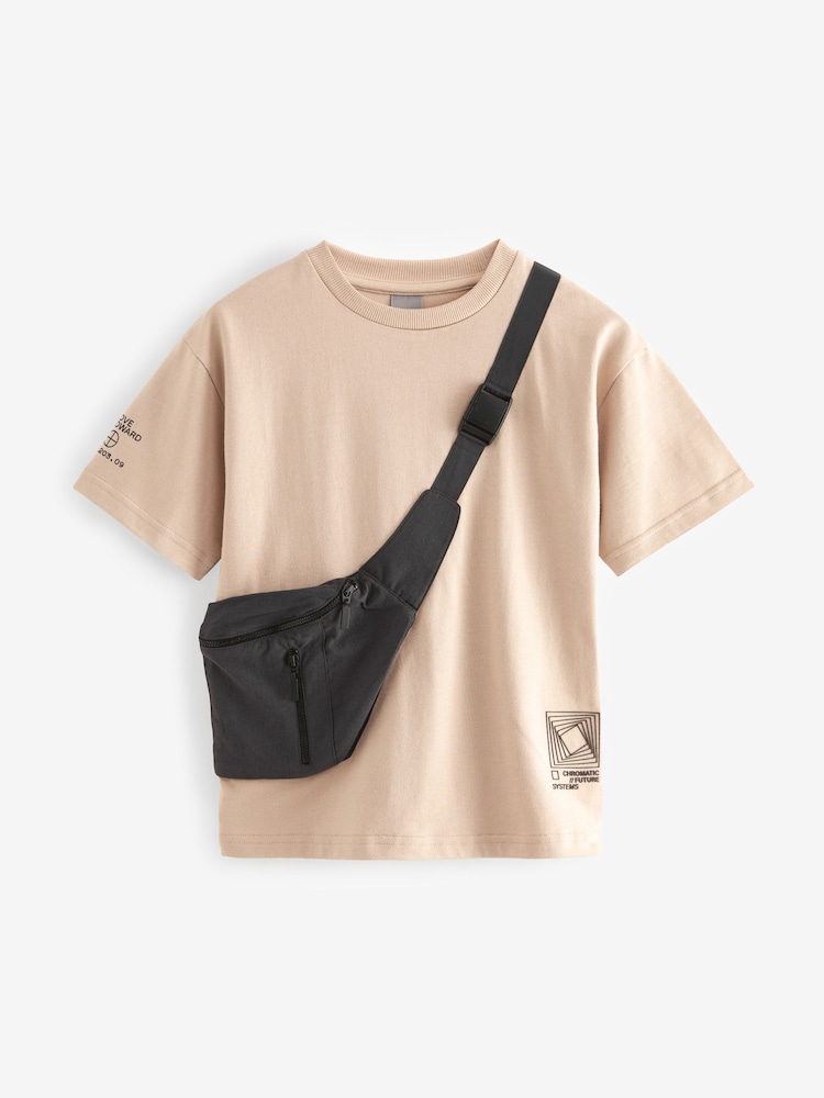 Natural Stone Bag Pocket Short Sleeve T-Shirt (3-16yrs) - Image 1 of 6