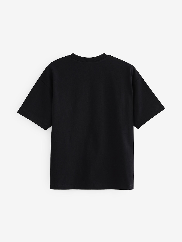 Black Skull 100% Cotton Relaxed Fit Short Sleeve Graphic T-Shirt (3-16yrs) - Image 2 of 3