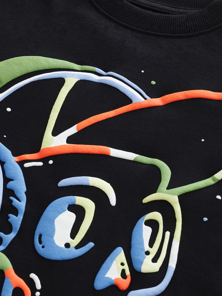 Black Skull 100% Cotton Relaxed Fit Short Sleeve Graphic T-Shirt (3-16yrs) - Image 3 of 3