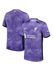 Nike Purple Liverpool 3rd Stadium Shirt 2023-24 Kids - Image 1 of 3