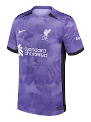 Nike Purple Liverpool 3rd Stadium Shirt 2023-24 Kids - Image 2 of 3