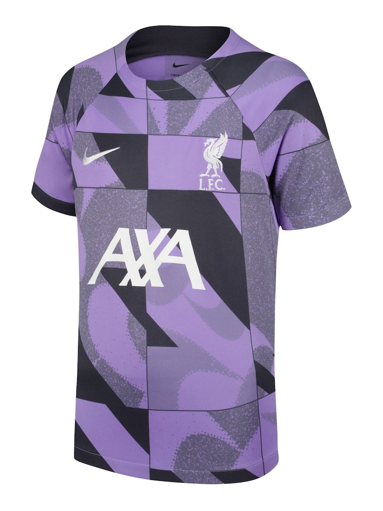 Nike Purple Liverpool Academy Pro Pre Match Top Kids - Image 2 of 3 Nike Purple Liverpool Academy Pro Pre Match Top Kids - Image 2 of 3