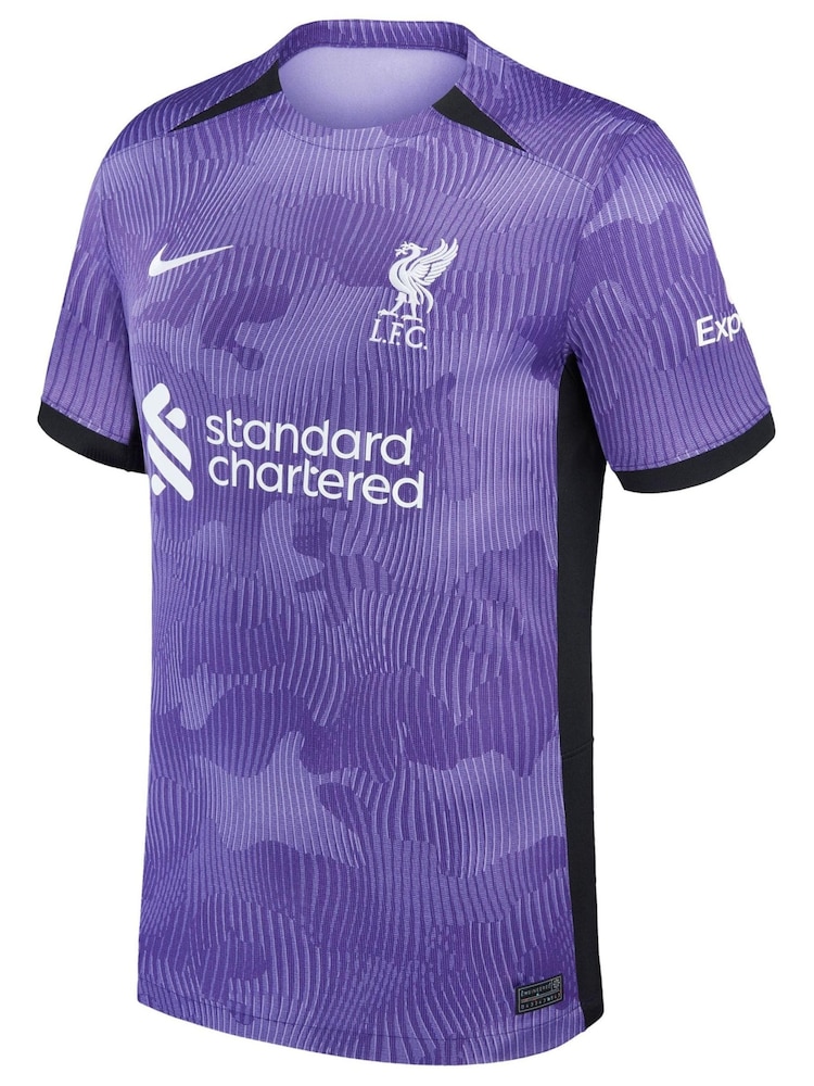Nike Purple Liverpool 3rd Stadium Shirt 2023-24 FootBall Shirt - Image 2 of 3