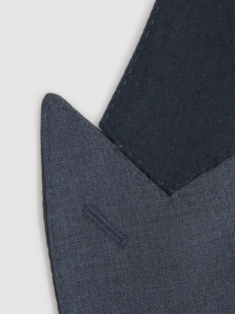 Reiss Airforce Blue Humble Slim Fit Single Breasted Wool Blazer - Image 7 of 7