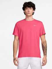 Nike Red Dri-FIT Miler UV Running T-Shirt - Image 1 of 3