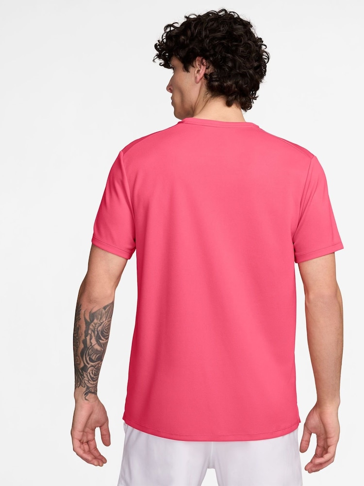 Nike Red Dri-FIT Miler UV Running T-Shirt - Image 2 of 3